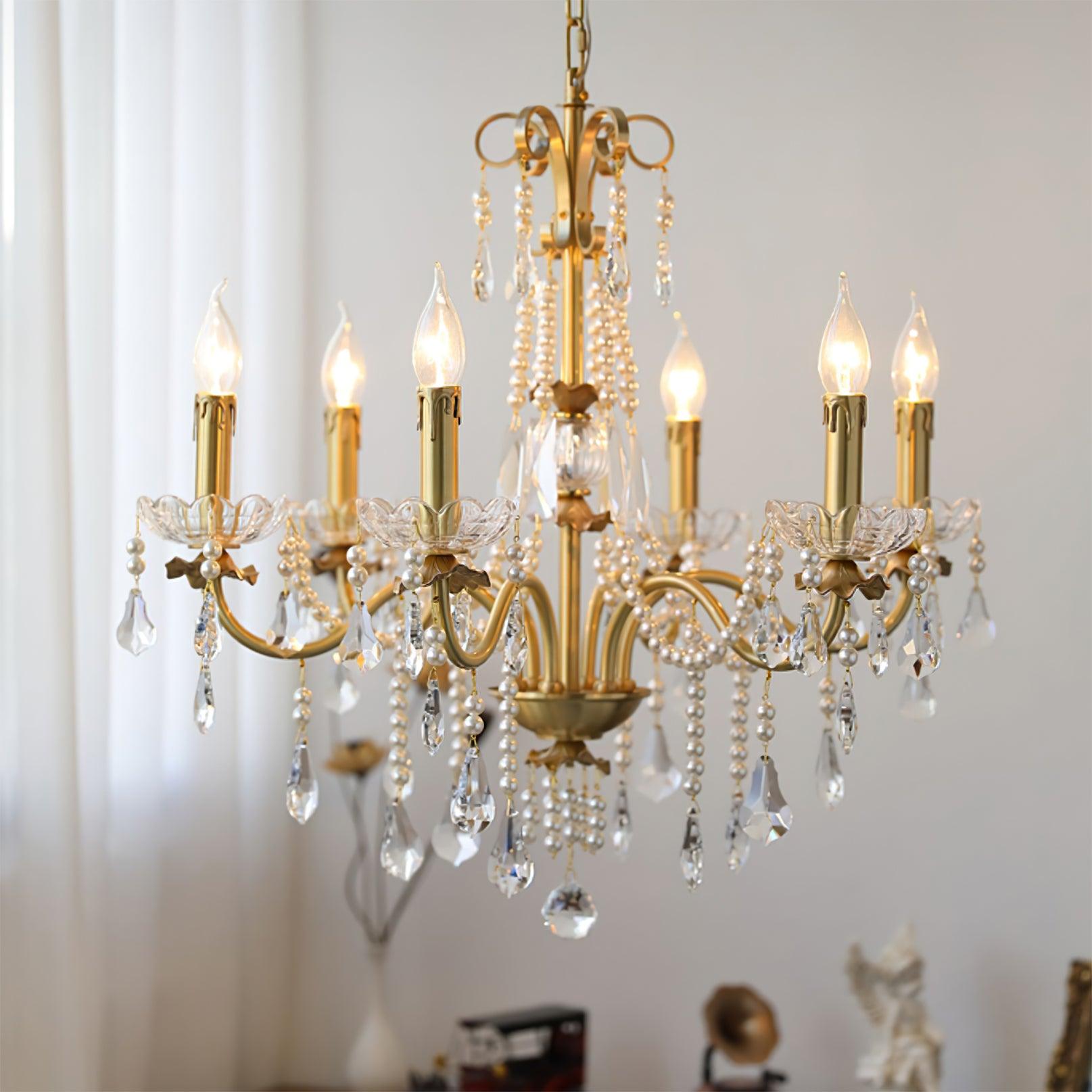 Crystal Pearl Chandelier Chandelier