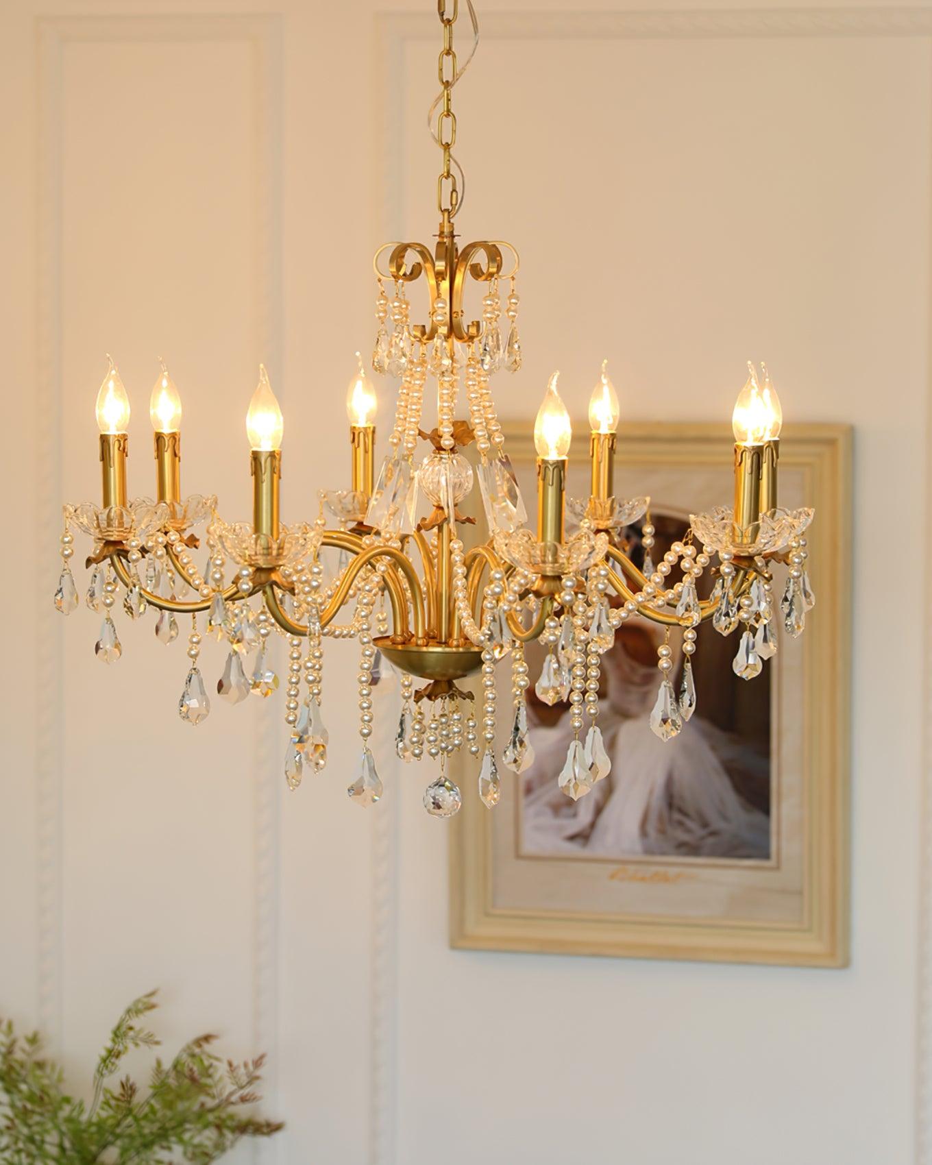 Crystal Pearl Chandelier Chandelier