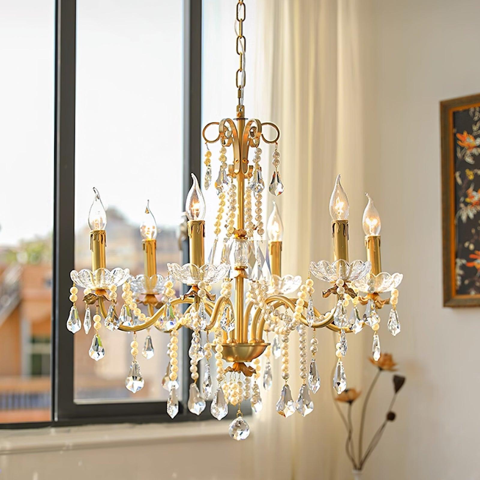 Crystal Pearl Chandelier Chandelier