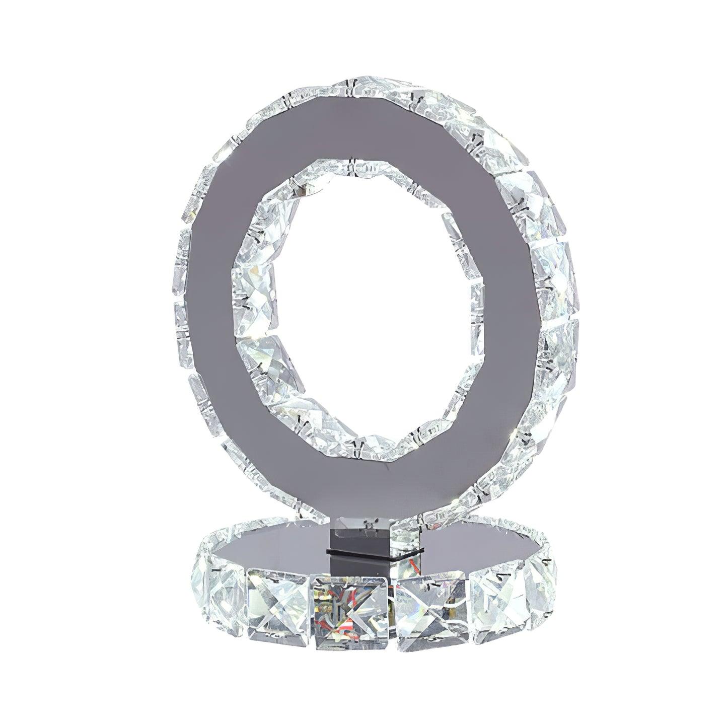 Crystal Rings Table Lamp Dia 8.3″ x H 10.2″ / Dia 21cm x H 26cm / Chrome / US Plug Table lamp