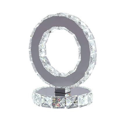 Crystal Rings Table Lamp Dia 8.3″ x H 10.2″ / Dia 21cm x H 26cm / Chrome / US Plug Table lamp