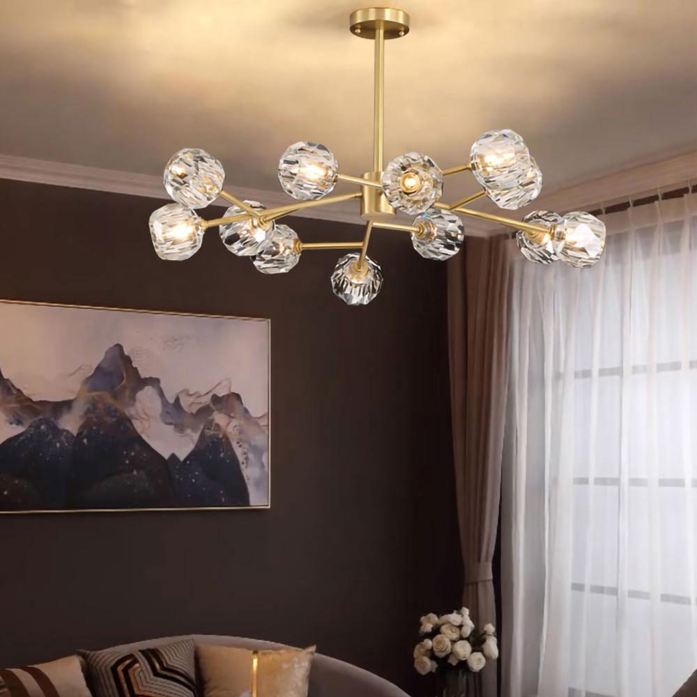 Crystal Ball Round Cluster Chandelier Chandelier