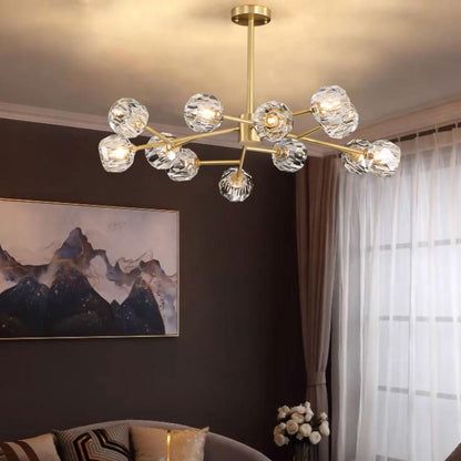 Crystal Ball Round Cluster Chandelier Chandelier