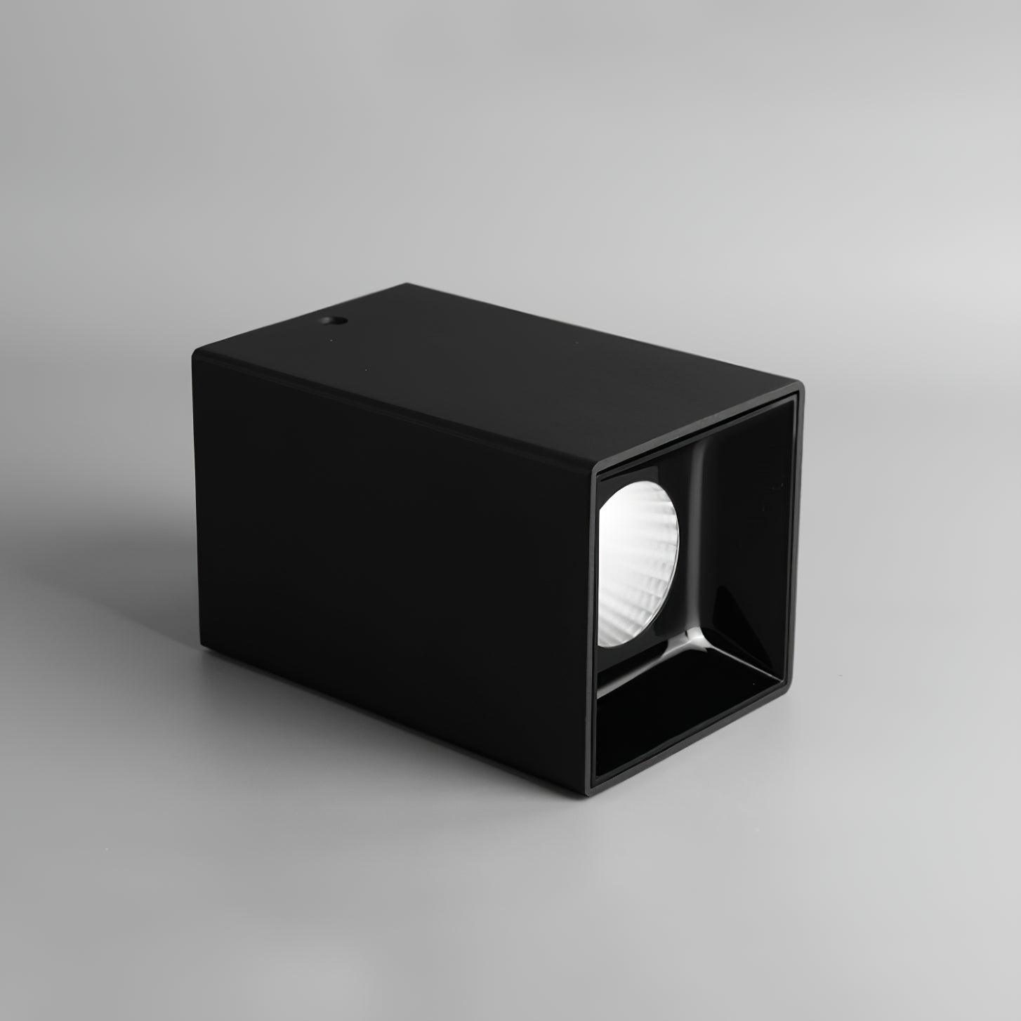 Cube Spotlight ? 3″ x H 3.7″ / Dia 7.5cm x H 9.5cm / Black / Warm Light Ceiling lamp