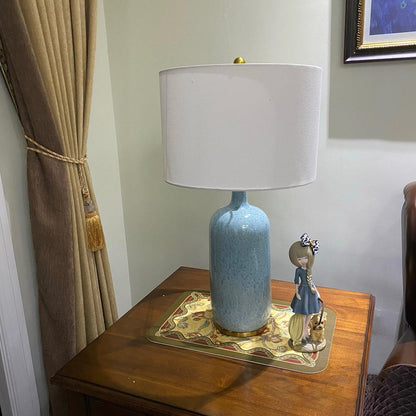 Culloden Table Lamp Dia 15″ x H 26.8″ / Dia 38cm x H 68cm / Blue & White / US plug Table lamp