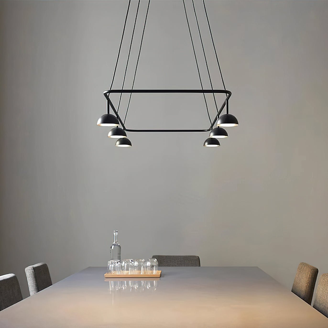 Cupolina Chandelier ? 47.2″ x H 5.1’’ / Black / Warm Light Chandelier