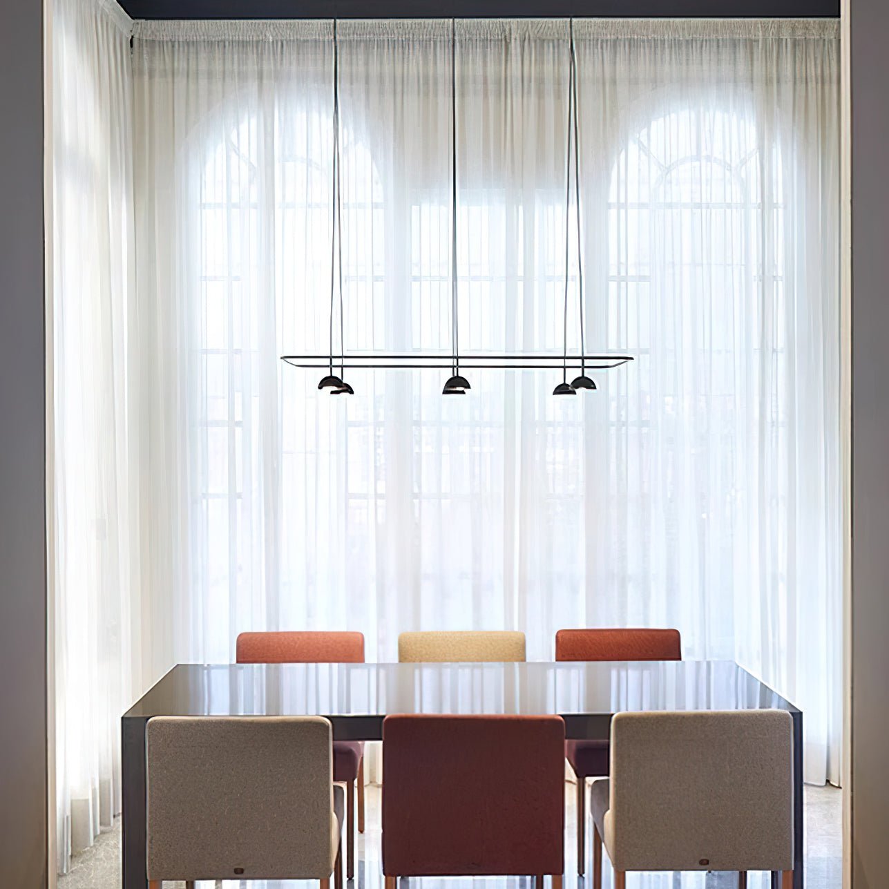 Cupolina Chandelier ? 47.2″ x H 5.1’’ / Black / Warm Light Chandelier