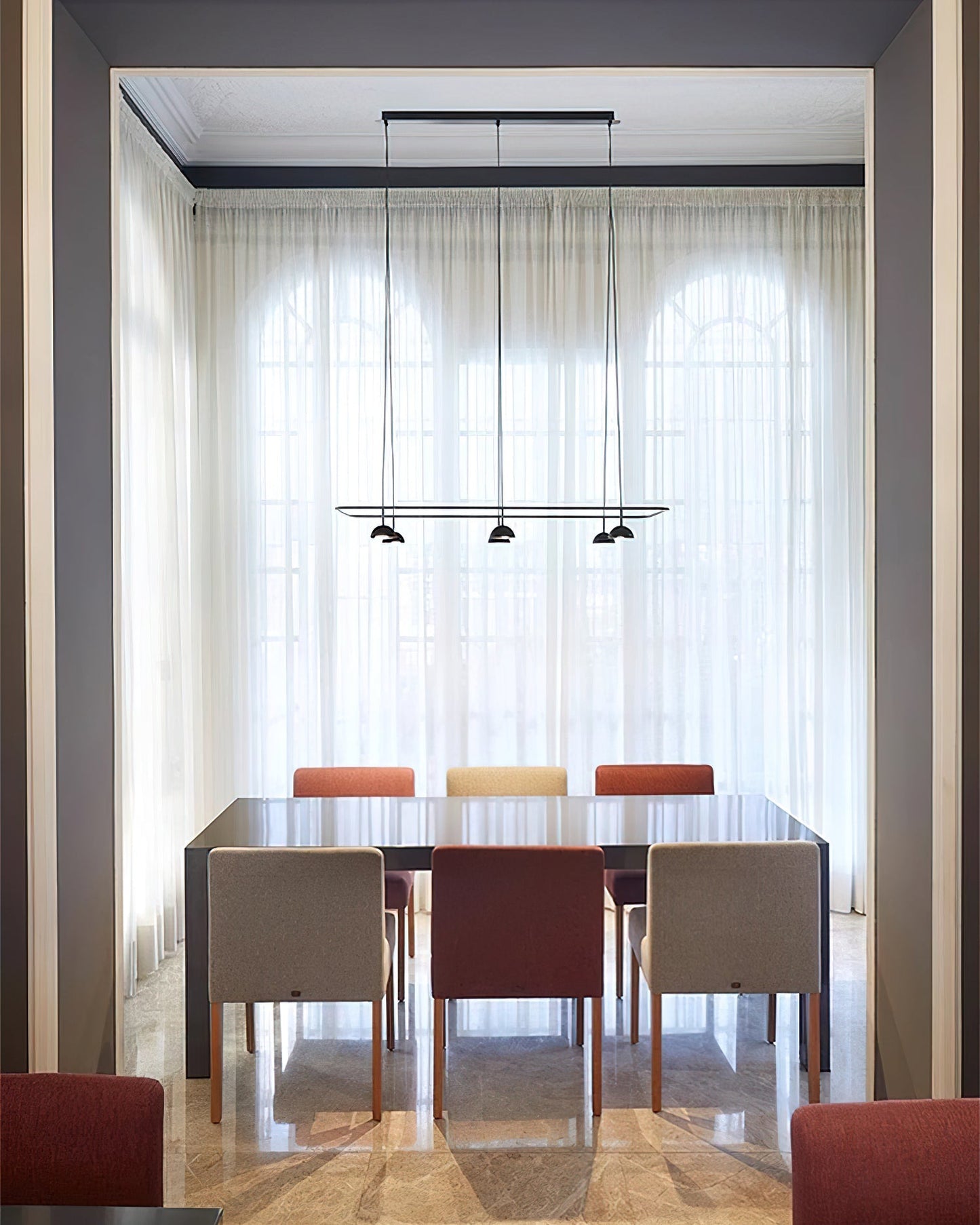 Cupolina Chandelier ? 47.2″ x H 5.1’’ / Black / Warm Light Chandelier