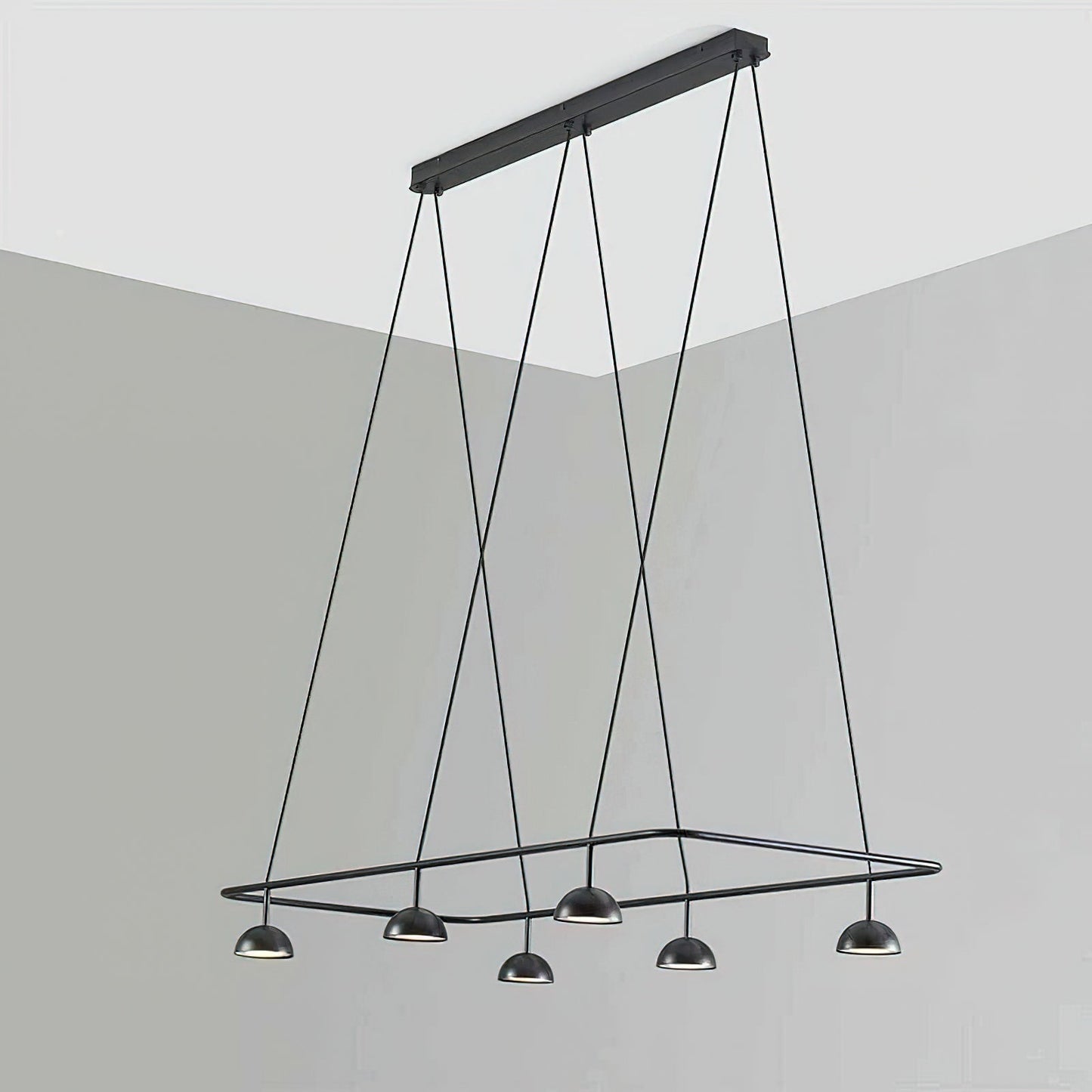 Cupolina Chandelier ? 47.2″ x H 5.1’’ / Black / Warm Light Chandelier