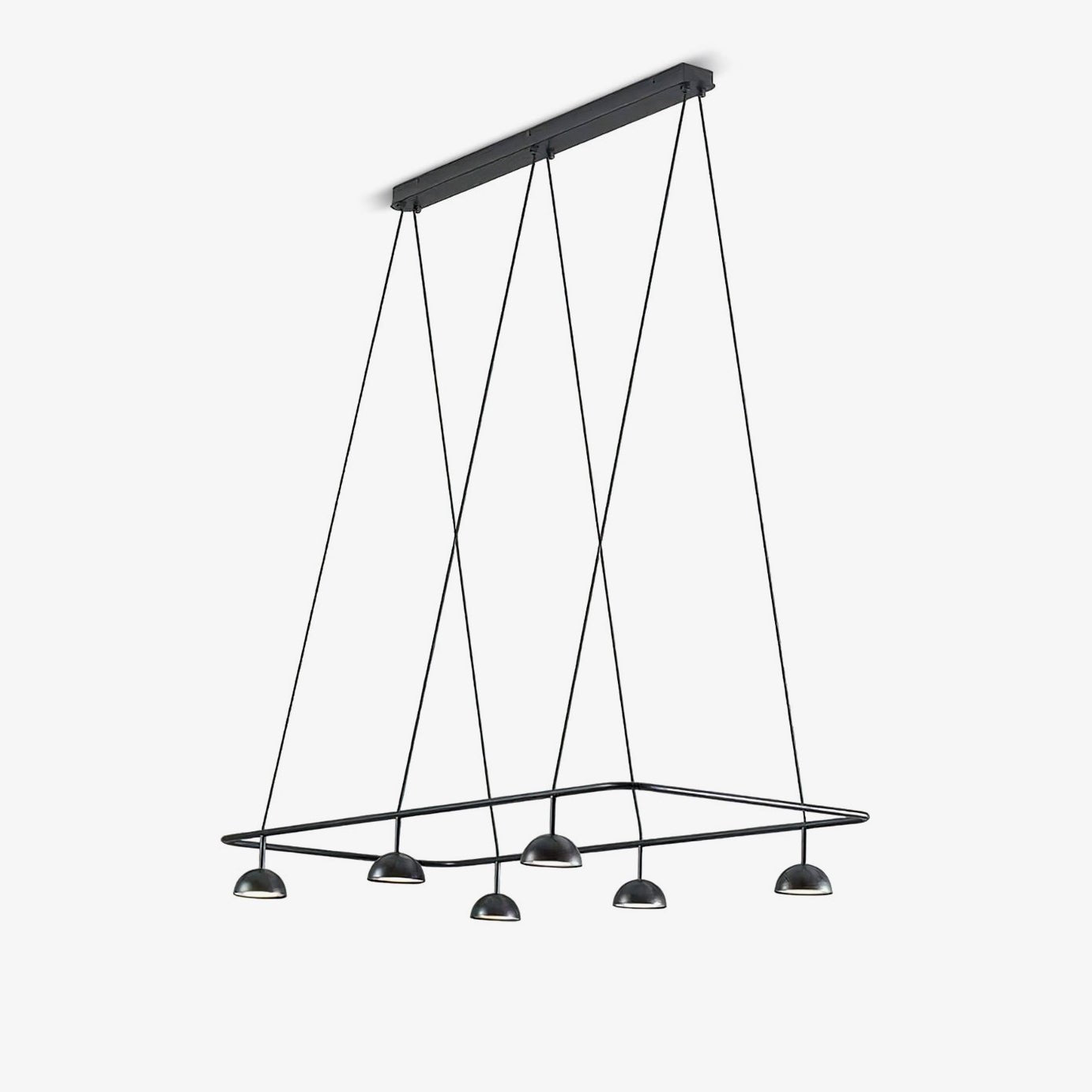 Cupolina Chandelier ? 47.2″ x H 5.1’’ / Black / Warm Light Chandelier