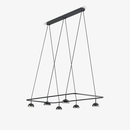 Cupolina Chandelier Dia 47.2″ x H 5.1’’ / Black / Warm Light Chandelier