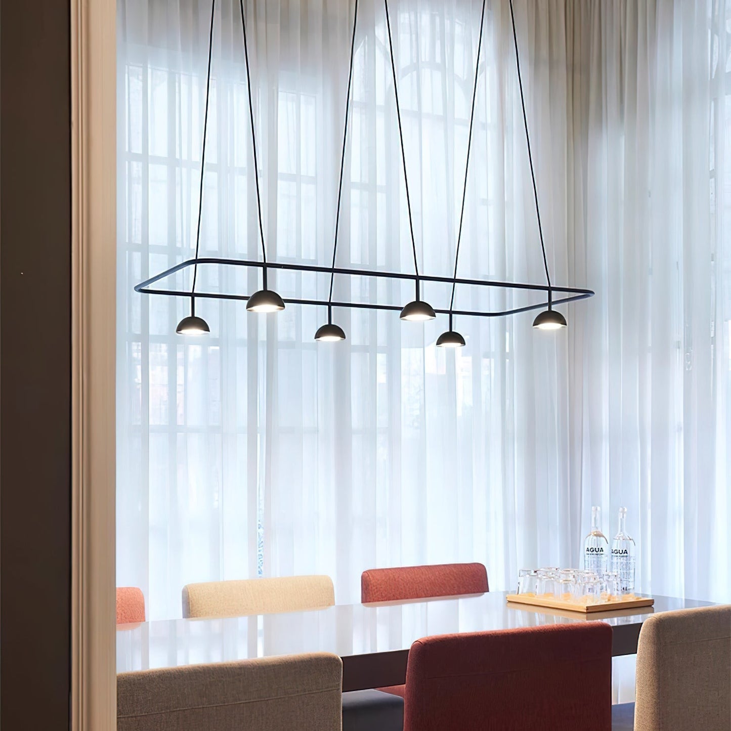 Cupolina Chandelier ? 47.2″ x H 5.1’’ / Black / Warm Light Chandelier