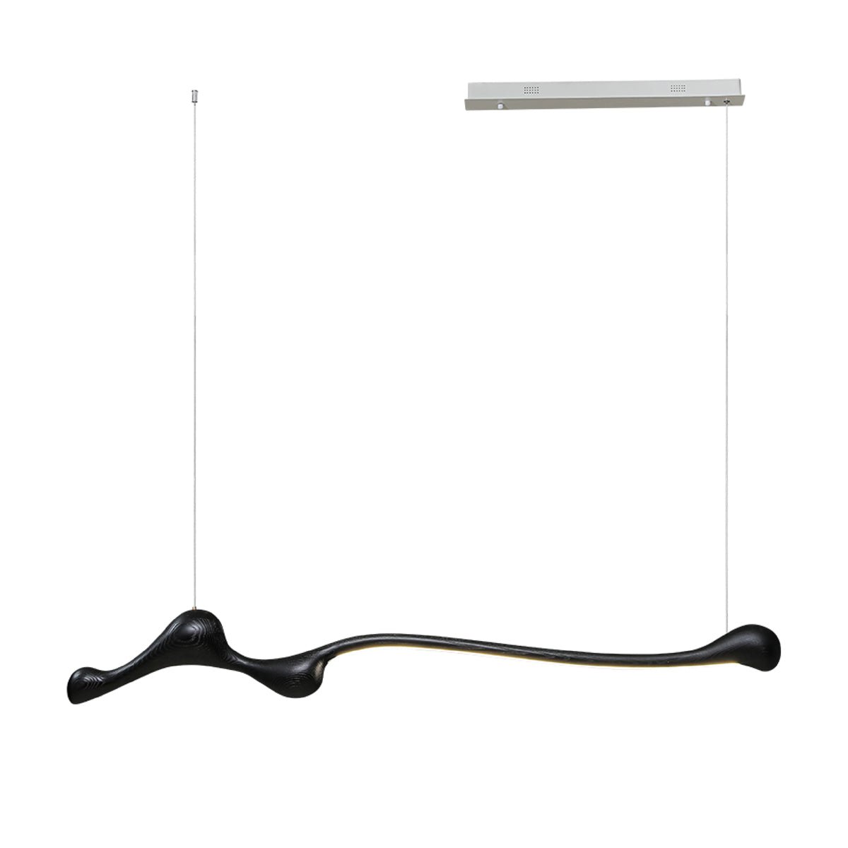 Curva Pendant Lamp L 59.1″ x W 4.7″ x H 8.7″ / Black / Warm Light Pendant light
