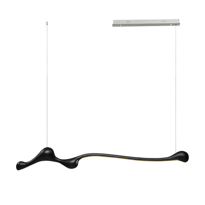 Curva Pendant Lamp L 59.1″ x W 4.7″ x H 8.7″ / Black / Warm Light Pendant light