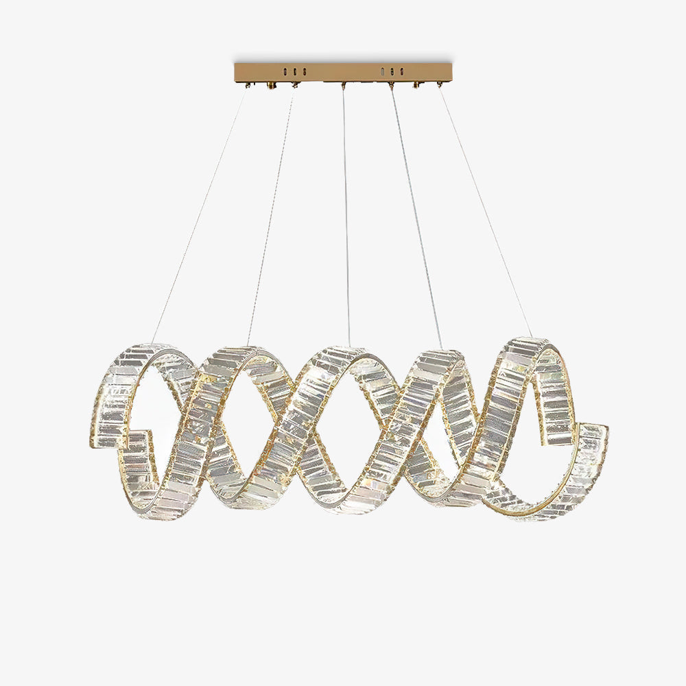Curved LED Chandelier Chandelier