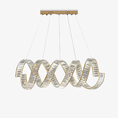 Curved LED Chandelier Chandelier