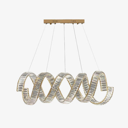 Curved LED Chandelier Chandelier