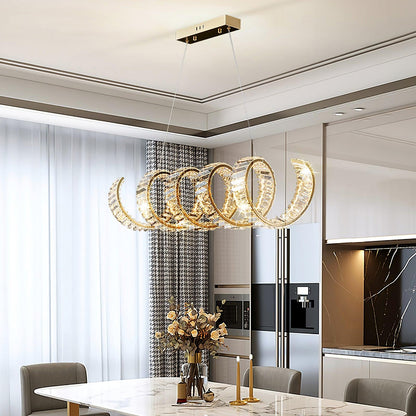 Curved LED Chandelier Chandelier