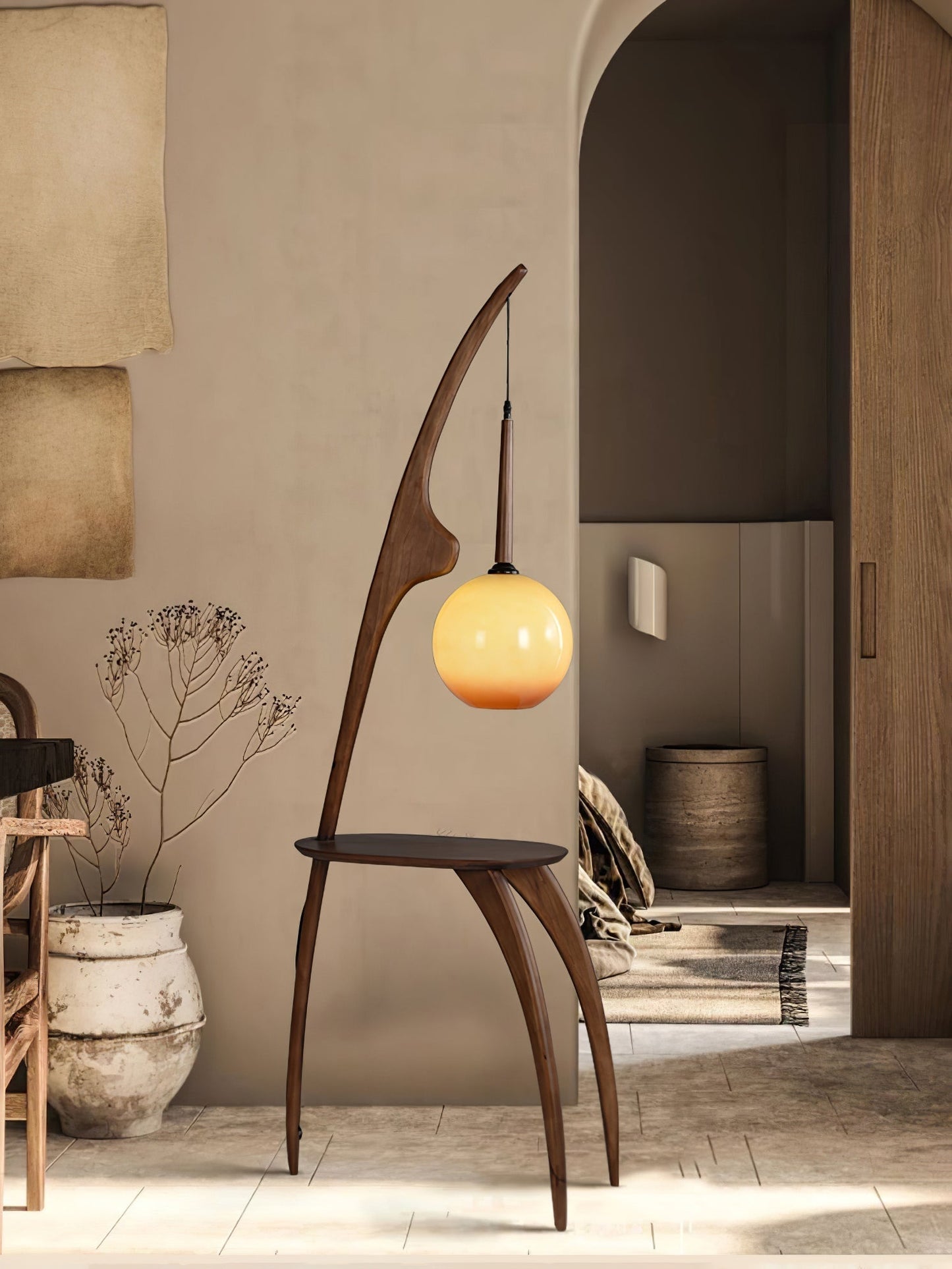 Curved Mantis Arm Floor Lamp Floor lamp