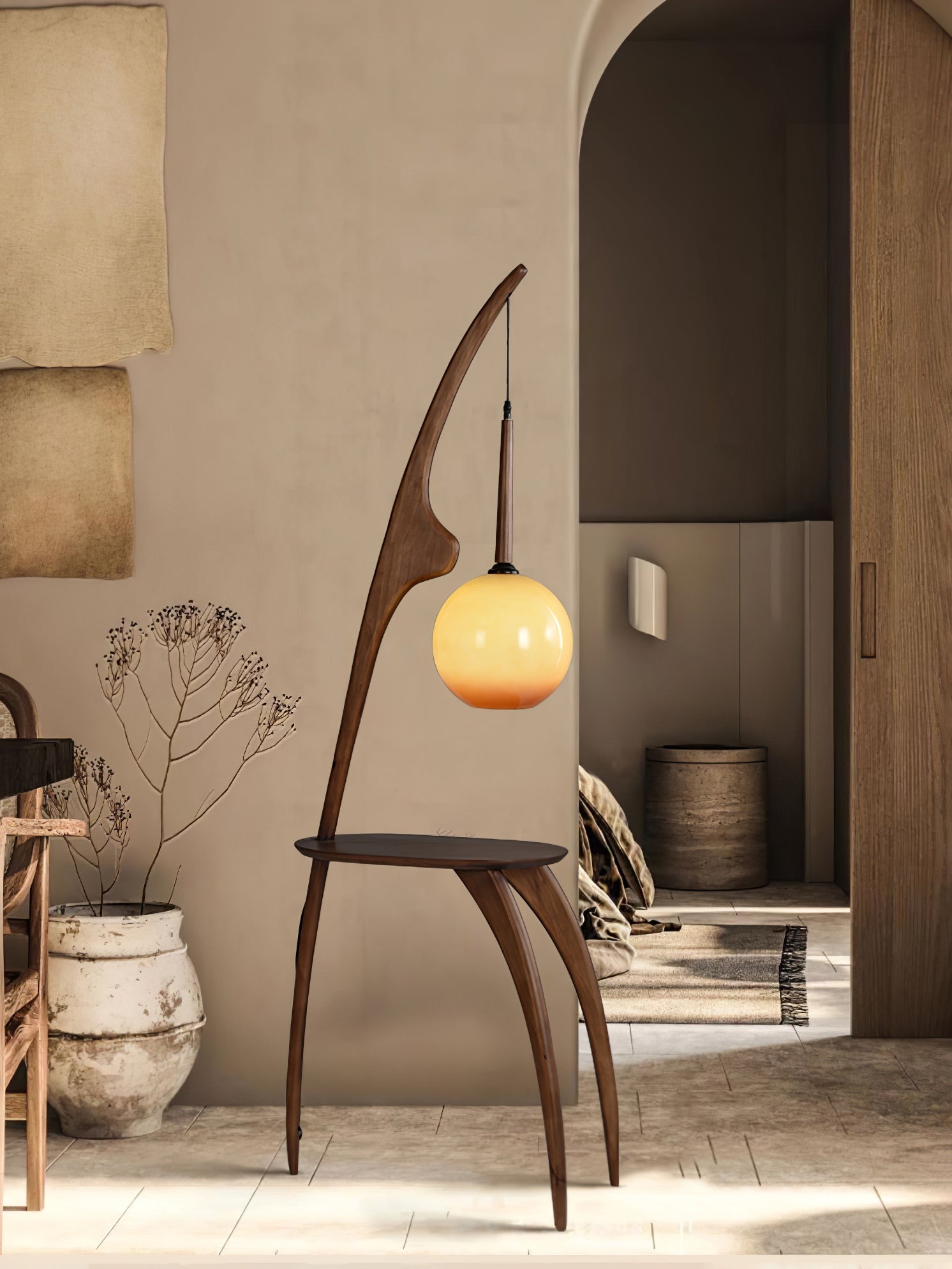Curved Mantis Arm Floor Lamp Floor lamp