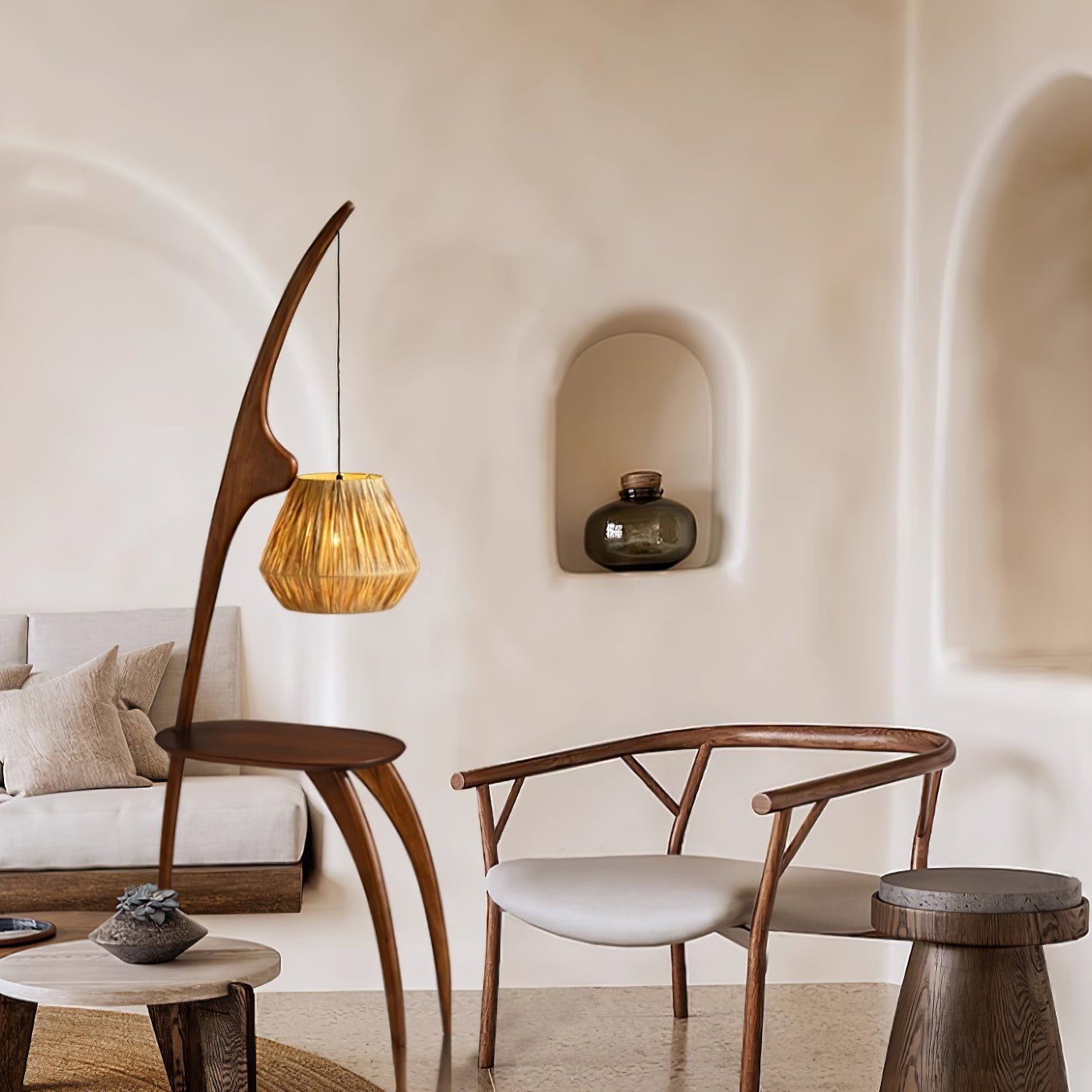 Curved Mantis Arm Floor Lamp Floor lamp