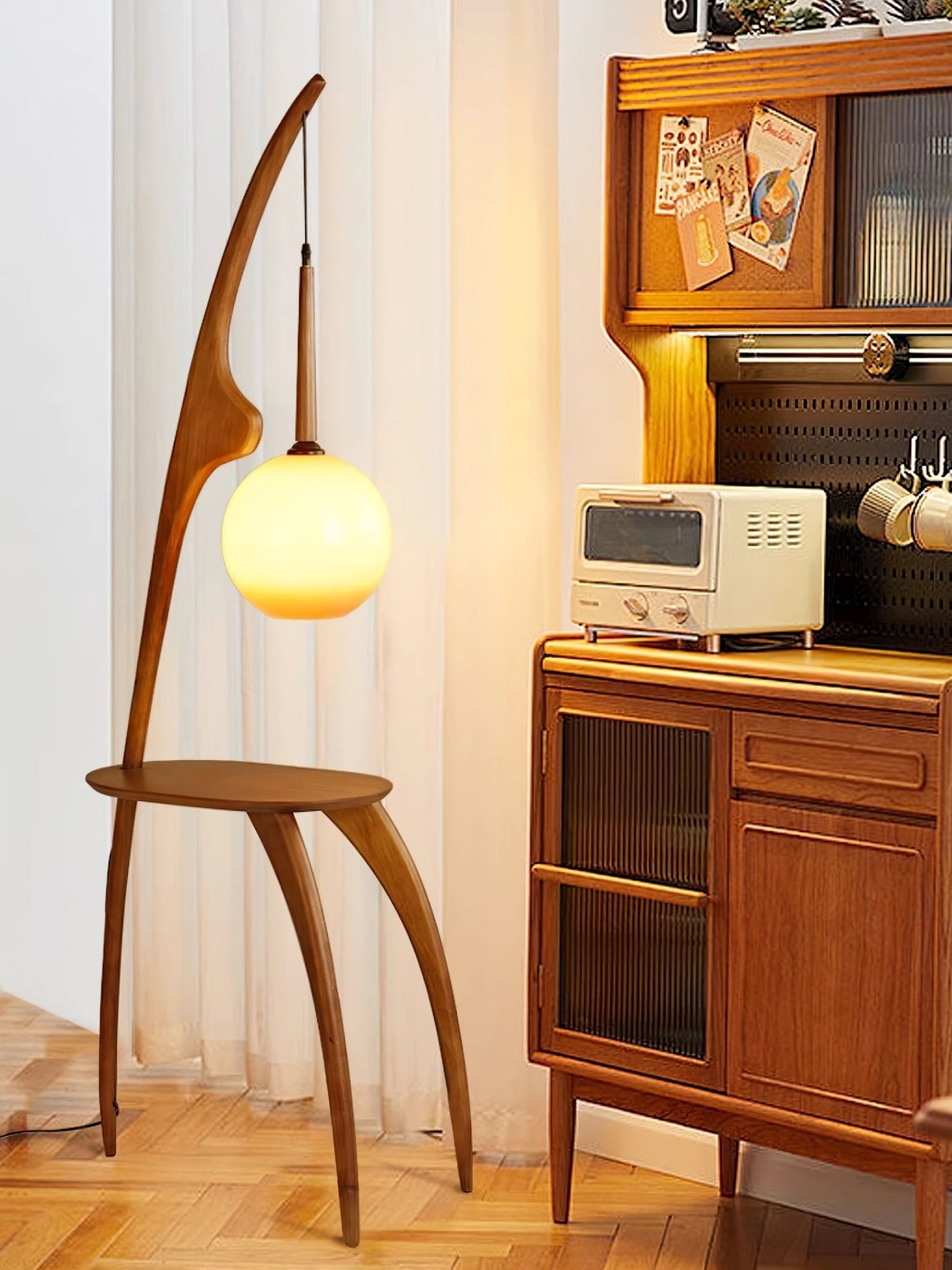 Curved Mantis Arm Floor Lamp Floor lamp