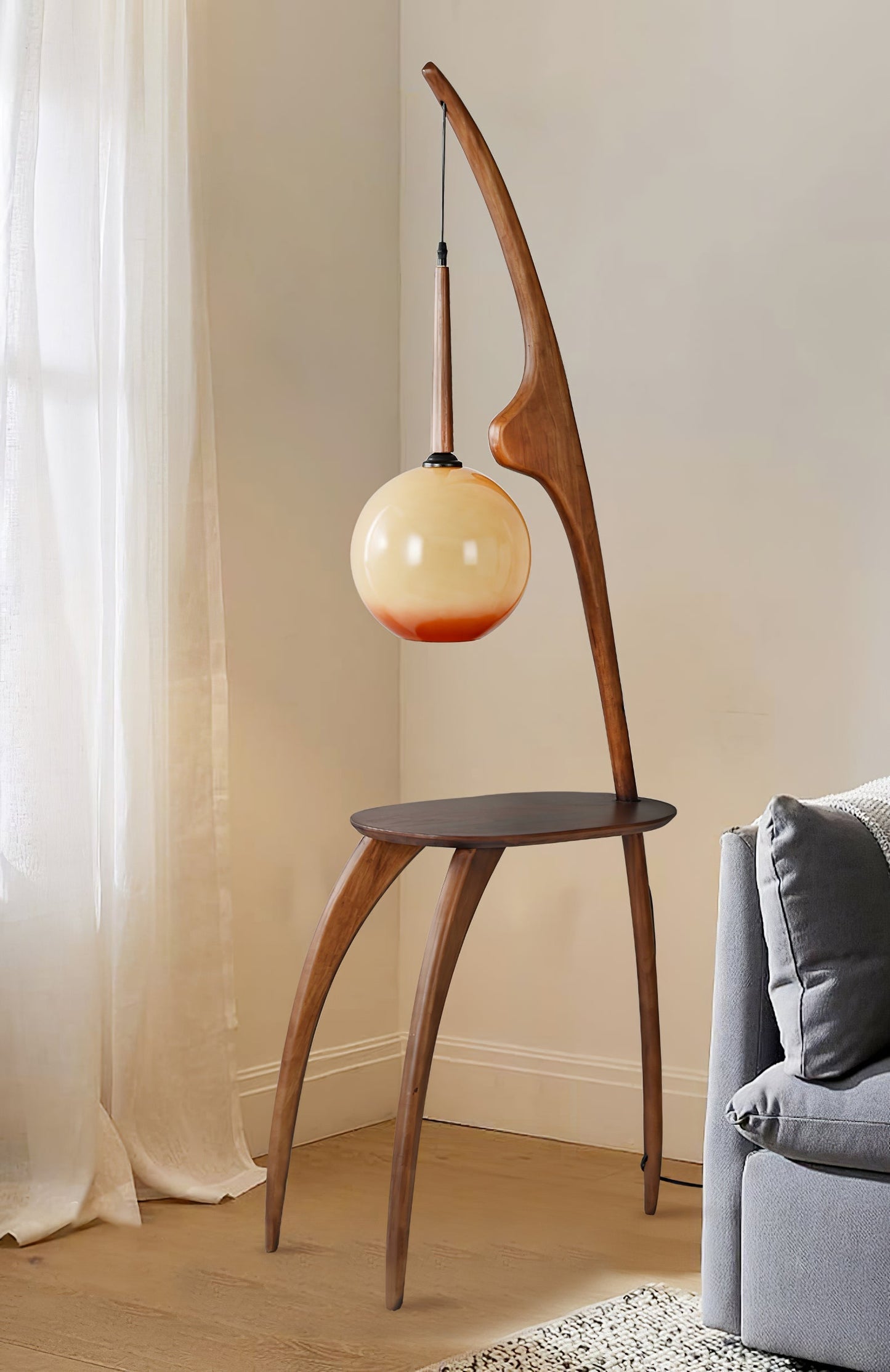 Curved Mantis Arm Floor Lamp Floor lamp