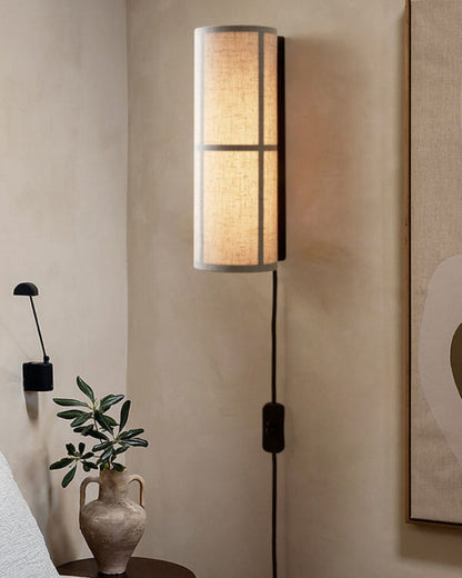 Cylinder Fabric Plug-in Wall Lamp 1001 Wall lamp