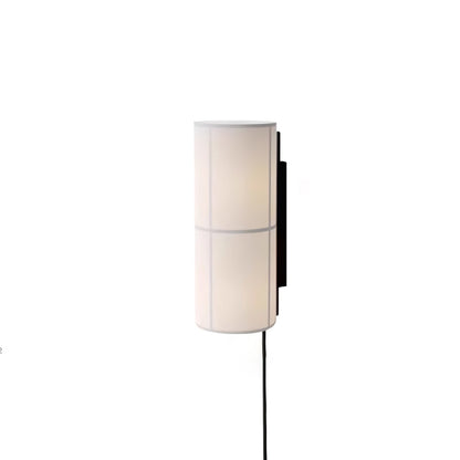 Cylinder Fabric Plug-in Wall Lamp ? 4.7″ x H 11.8″ / Dia 12cm x H 30cm / White / US Plug 1001 Wall lamp