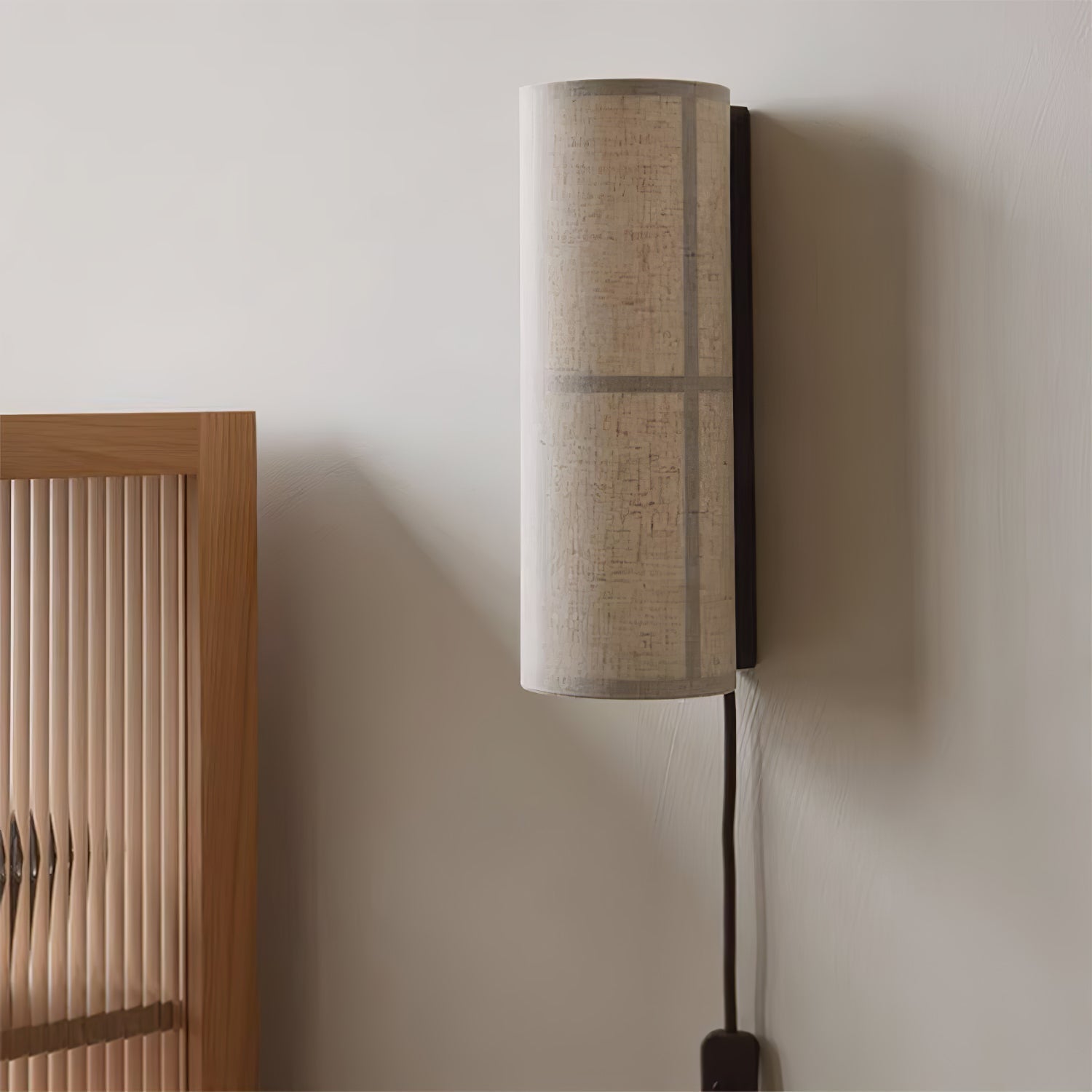 Cylinder Fabric Plug-in Wall Lamp 1001 Wall lamp