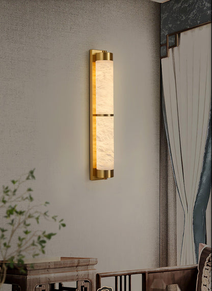 Cylindra Alabaster Brass Wall Light Wall lamp