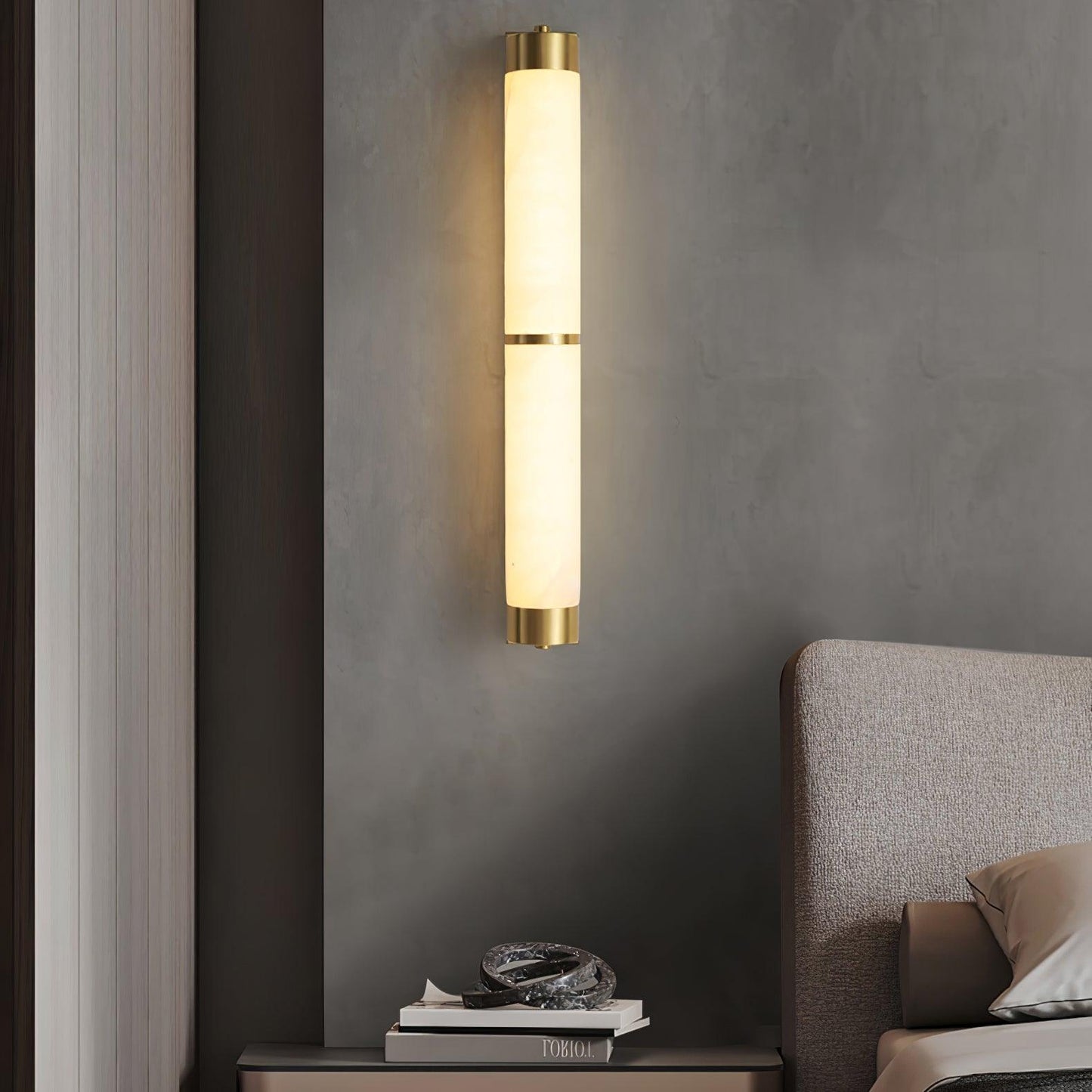 Cylindra Alabaster Brass Wall Light Wall lamp