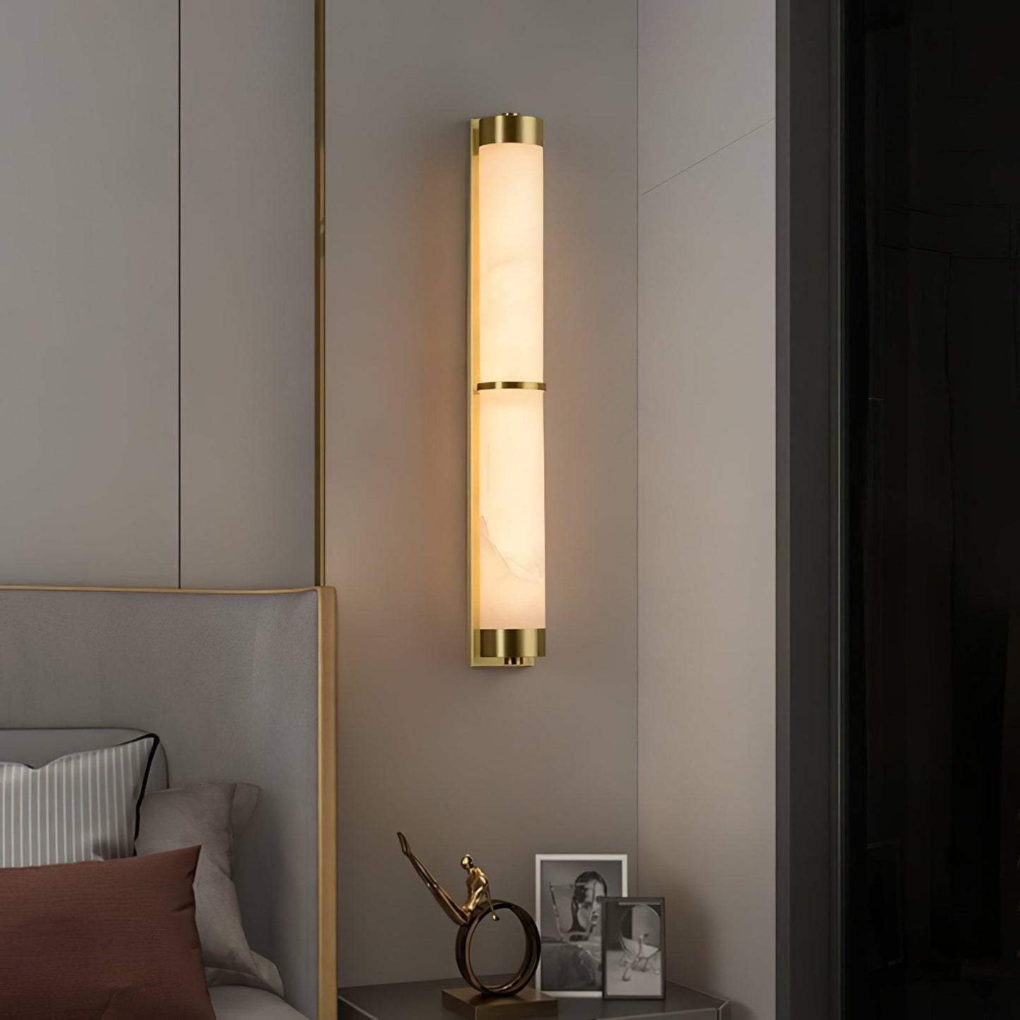 Cylindra Alabaster Brass Wall Light Wall lamp
