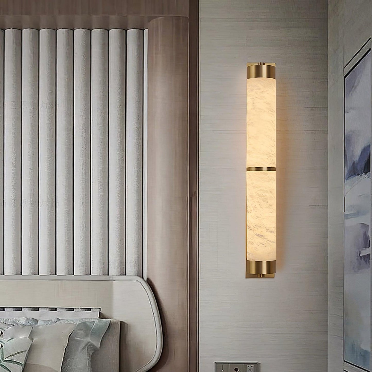 Cylindra Alabaster Brass Wall Light Wall lamp