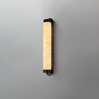 Cylindra Alabaster Brass Wall Light Model B Dia 3.1″ x H 23.6″ / Dia 8cm x H 60cm / Black & White / Warm Light Wall lamp