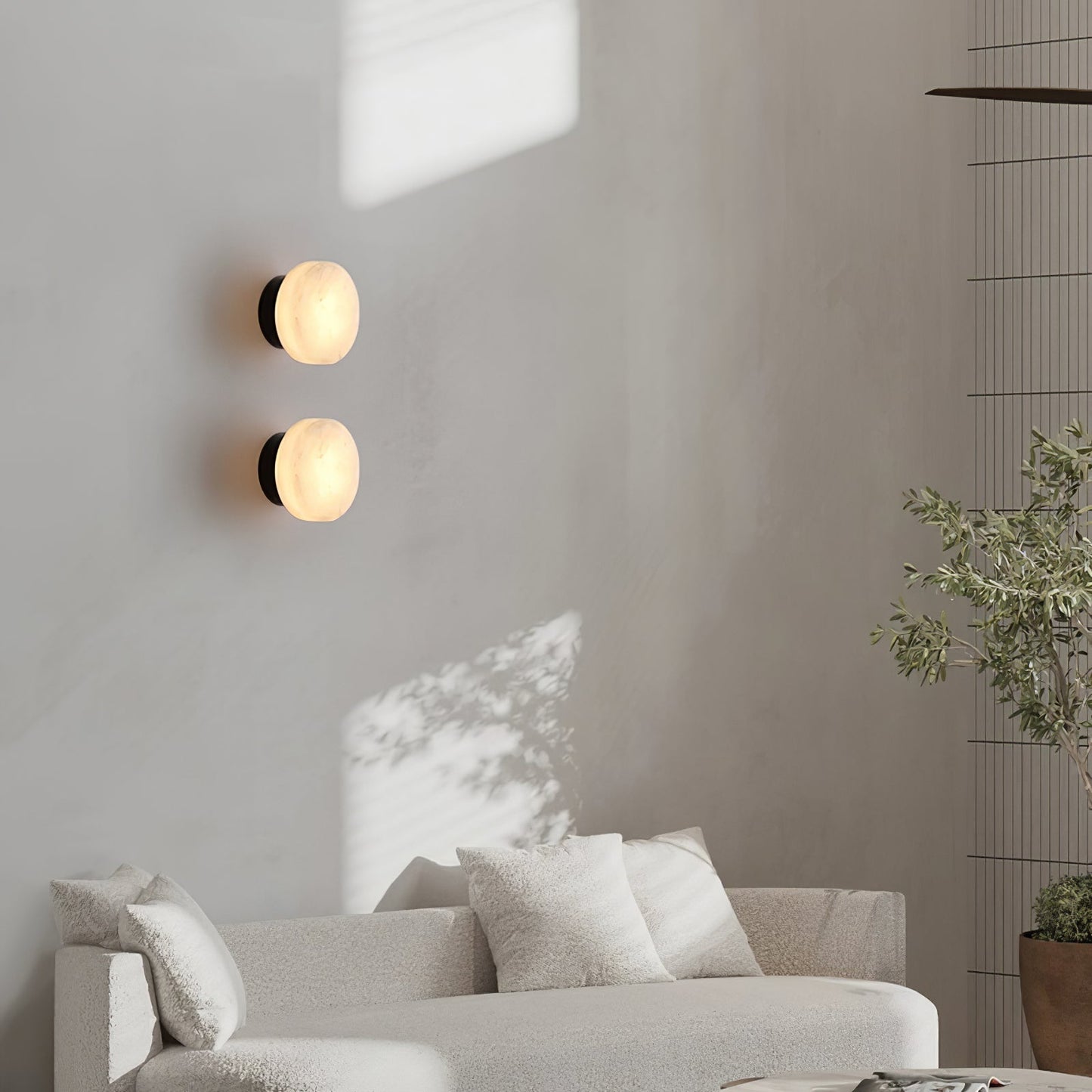 Cylindrical Alabaster Wall Light Wall lamp
