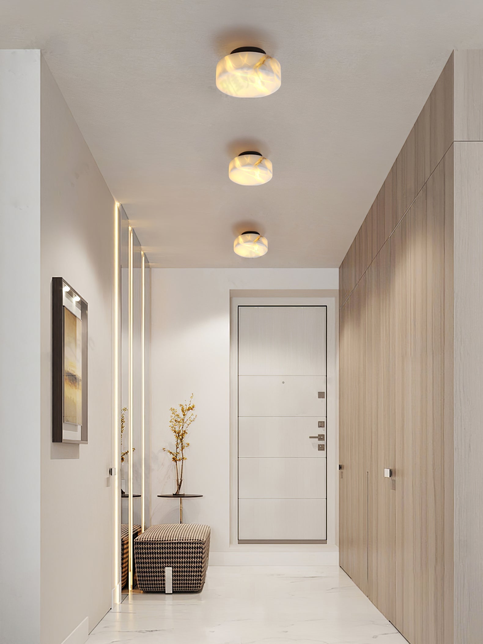 Cylindrical Alabaster Wall Light Wall lamp