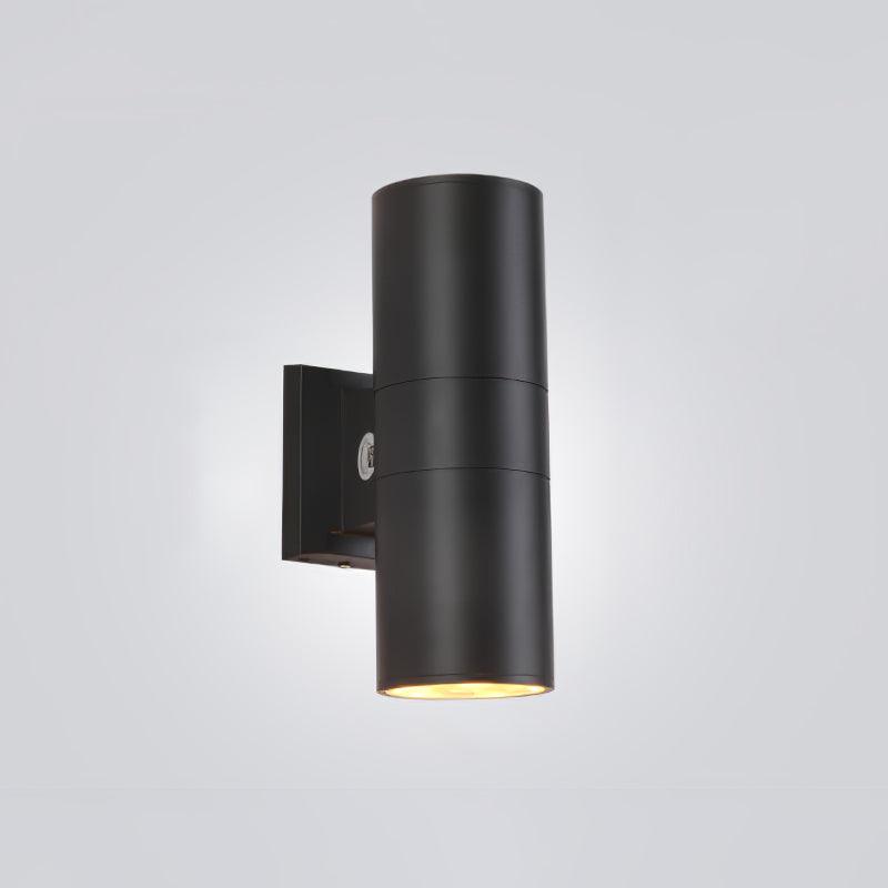Cylindrical Outdoor Wall Light Dia 4.3″ x H 11.8″ / Dia 11cm x H 30cm / Black Wall lamp
