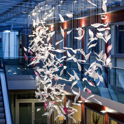 Flying Glass Feather Chandelier Chandelier