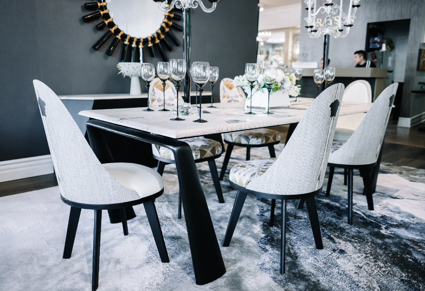 Versace Home VM11 6 Grayson Dining Chairs Floor Sample