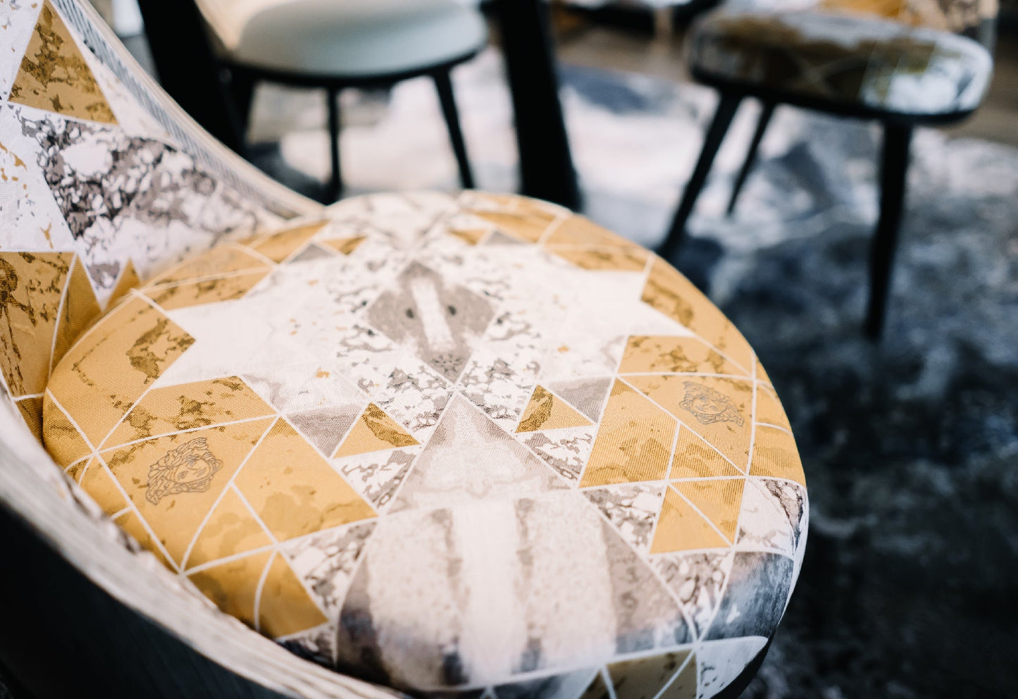 Versace Home VM11 6 Grayson Dining Chairs Floor Sample