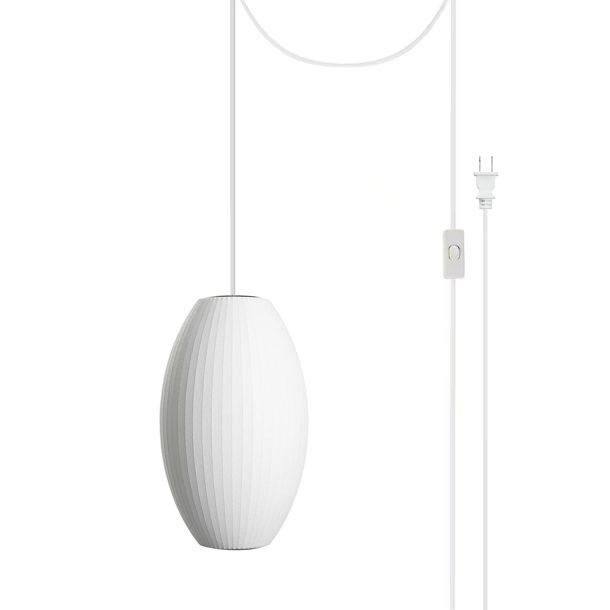 Bubble Swag Lights Model D ? 7.9″ x H 15.7″ / Dia 20cm x H 40cm (2 hooks) / White / US plug Pendant light