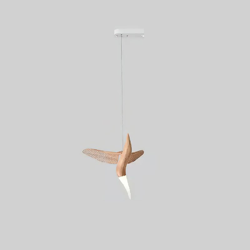 Dancer Chandelier Model A: L 22’’ x W 12.6’’ x H 20.1’’ / Wood Color / Warm Light Chandelier