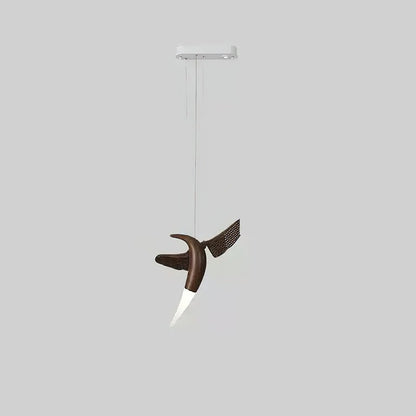 Dancer Chandelier Model B: L 21.3’’ x W 12.2’’ x H 18.1’’ / Walnut Color / Warm Light Chandelier