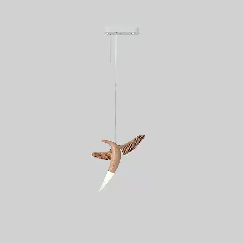 Dancer Chandelier Model B: L 21.3’’ x W 12.2’’ x H 18.1’’ / Wood Color / Warm Light Chandelier