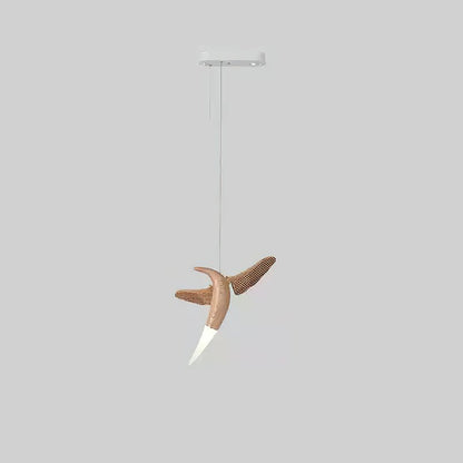 Dancer Chandelier Model B: L 21.3’’ x W 12.2’’ x H 18.1’’ / Wood Color / Warm Light Chandelier