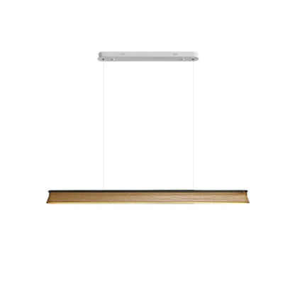 Danqiu Chandelier L 55.1’’ x H 2.6’’ / Wood Color / Warm Light Chandelier