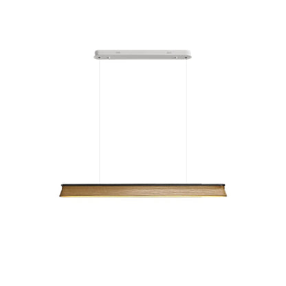 Danqiu Chandelier L 47.2’’ x H 2.6’’ / Wood Color / Warm Light Chandelier