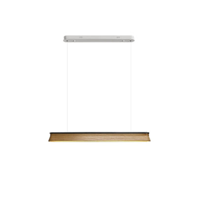 Danqiu Chandelier L 39.4’’ x H 2.6’’ / Wood Color / Warm Light Chandelier