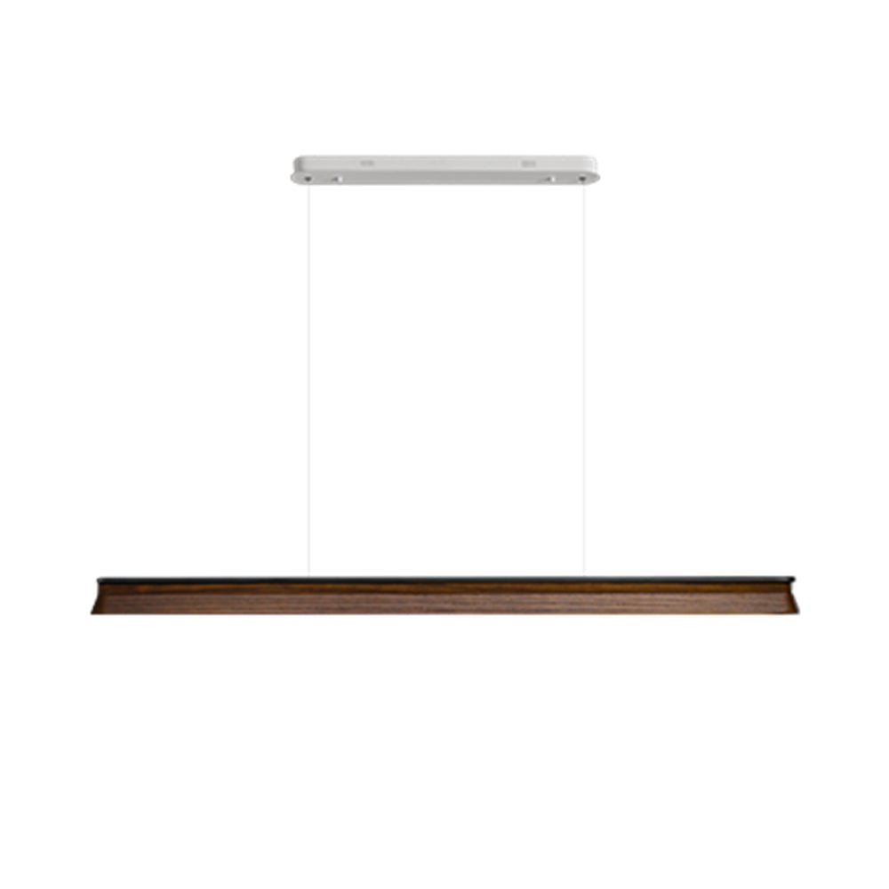 Danqiu Chandelier L 63’’ x H 2.6’’ / Walnut Color / Warm Light Chandelier